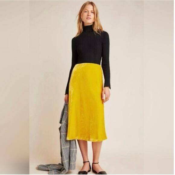 Maeve by Anthropologie Dresses & Skirts - Anthropologie Maeve Kelly Velvet Midi Skirt Large EUC